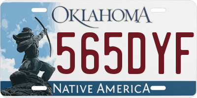 OK license plate 565DYF