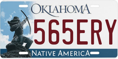 OK license plate 565ERY