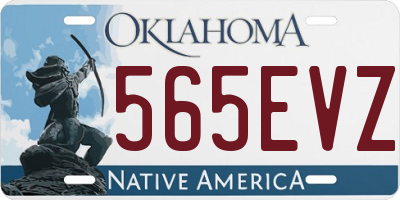 OK license plate 565EVZ