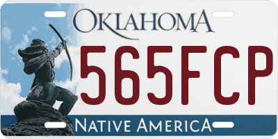 OK license plate 565FCP