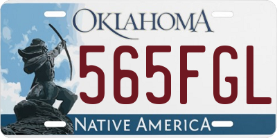 OK license plate 565FGL