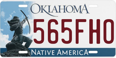 OK license plate 565FHO