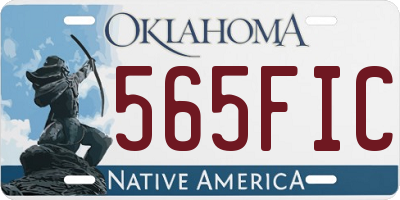 OK license plate 565FIC