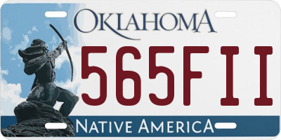 OK license plate 565FII