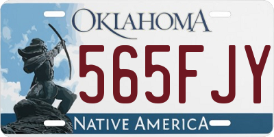 OK license plate 565FJY