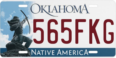 OK license plate 565FKG