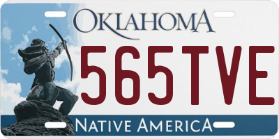 OK license plate 565TVE