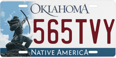 OK license plate 565TVY