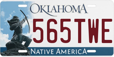 OK license plate 565TWE
