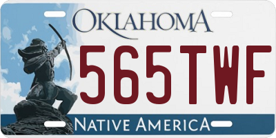 OK license plate 565TWF