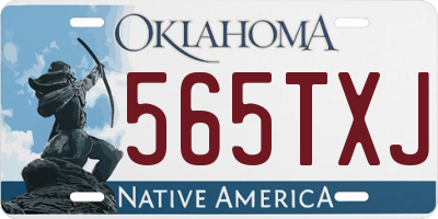 OK license plate 565TXJ