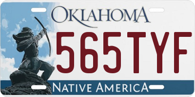 OK license plate 565TYF