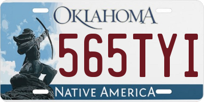 OK license plate 565TYI