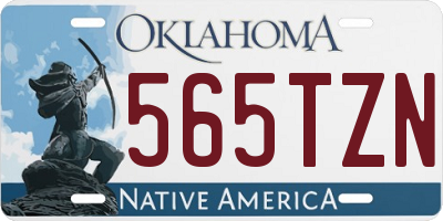 OK license plate 565TZN
