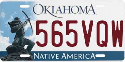 OK license plate 565VQW