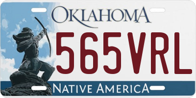 OK license plate 565VRL