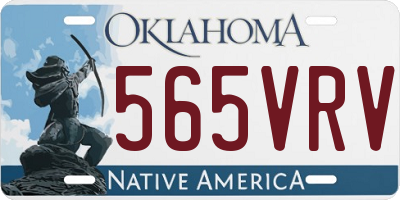 OK license plate 565VRV
