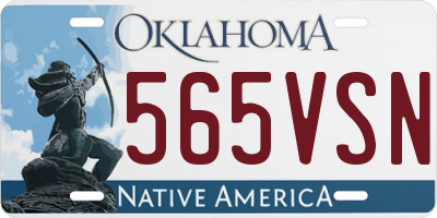OK license plate 565VSN
