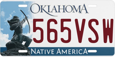 OK license plate 565VSW