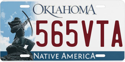 OK license plate 565VTA
