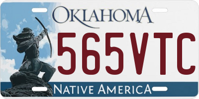 OK license plate 565VTC