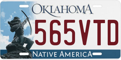 OK license plate 565VTD