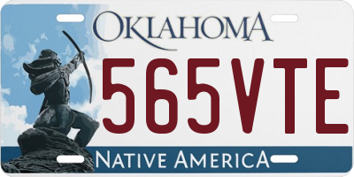 OK license plate 565VTE