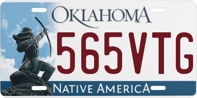 OK license plate 565VTG