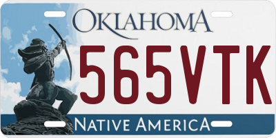 OK license plate 565VTK