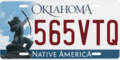 OK license plate 565VTQ