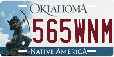 OK license plate 565WNM