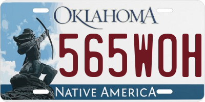 OK license plate 565WOH