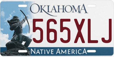 OK license plate 565XLJ