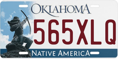 OK license plate 565XLQ