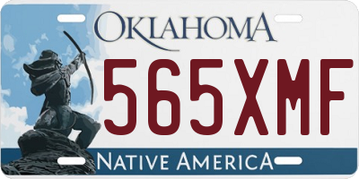OK license plate 565XMF
