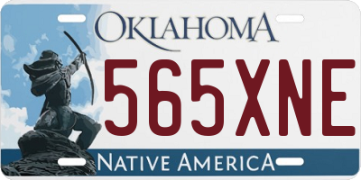 OK license plate 565XNE