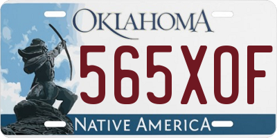OK license plate 565XOF