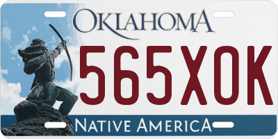 OK license plate 565XOK