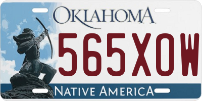 OK license plate 565XOW