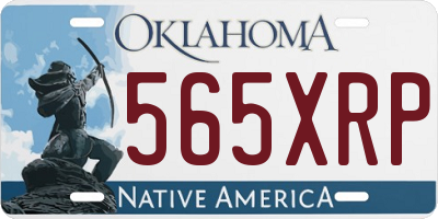 OK license plate 565XRP