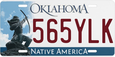 OK license plate 565YLK