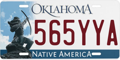 OK license plate 565YYA