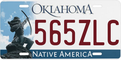 OK license plate 565ZLC