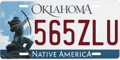 OK license plate 565ZLU