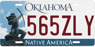 OK license plate 565ZLY