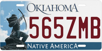 OK license plate 565ZMB