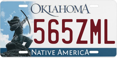 OK license plate 565ZML
