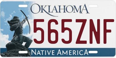 OK license plate 565ZNF