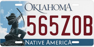 OK license plate 565ZOB