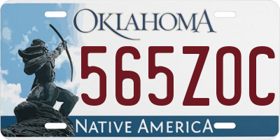 OK license plate 565ZOC